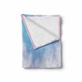 thumbnail image 2 of Pastel Soft Flannel Fleece Throw Blanket, Fantasy Sky Abstraction Smoky Clouds Foggy Ethereal Composition, Cozy Plush for Indoor and Outdoor Use, 50" x 60", Pale Pink Aqua White, by Ambesonne, 2 of 6
