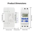 thumbnail image 3 of TNCE 220V Timer Switch THC15A mini size 7-day programmable time controller digital Full Automatic Control module Breaker for, 3 of 6