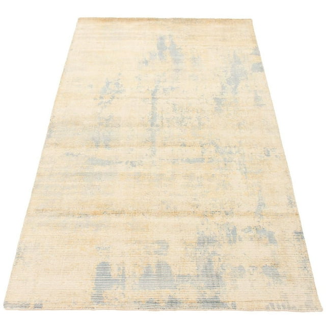 ECARPETGALLERY 5'3" x 7'6" Transitional Galleria Hand-knotted Area Rug for Living Room, Dining Room and Bedroom in Ivory