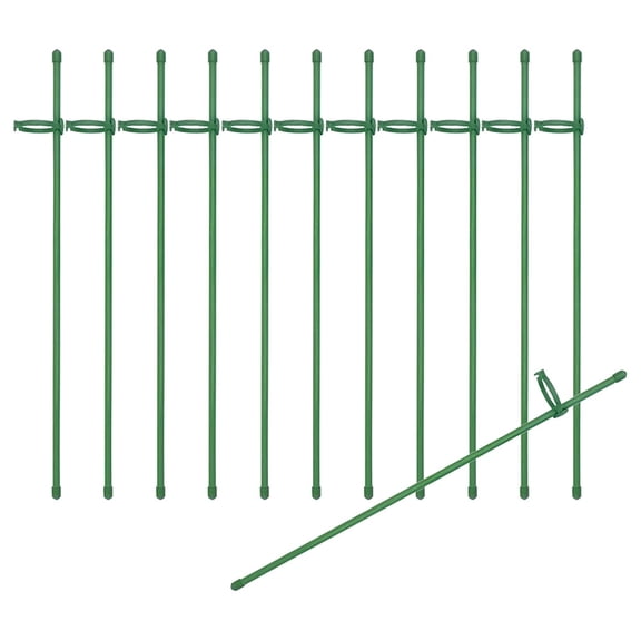 Masteelf 12 Sets Garden Stakes for Plants Plant Support Stakes 45.00X0.63X0.63CM Green
