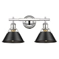 thumbnail image 2 of Yep by Golden Lighting Orwell 2-light Vanity in Chrome and Matte Black shade, 2 of 2