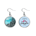 thumbnail image 1 of Pine nubes cielo azul Pendientes de sandía verano lóbulo desgaste Unbranded M, 1 of 3