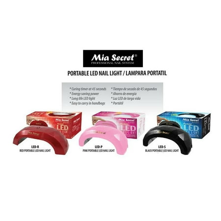 LED Gel Curing Lamps Mia Secret Nail Light for Gel Polish Fast and Portable- Colors Vary+ Free Temporary Body (Best Portable E Nail)