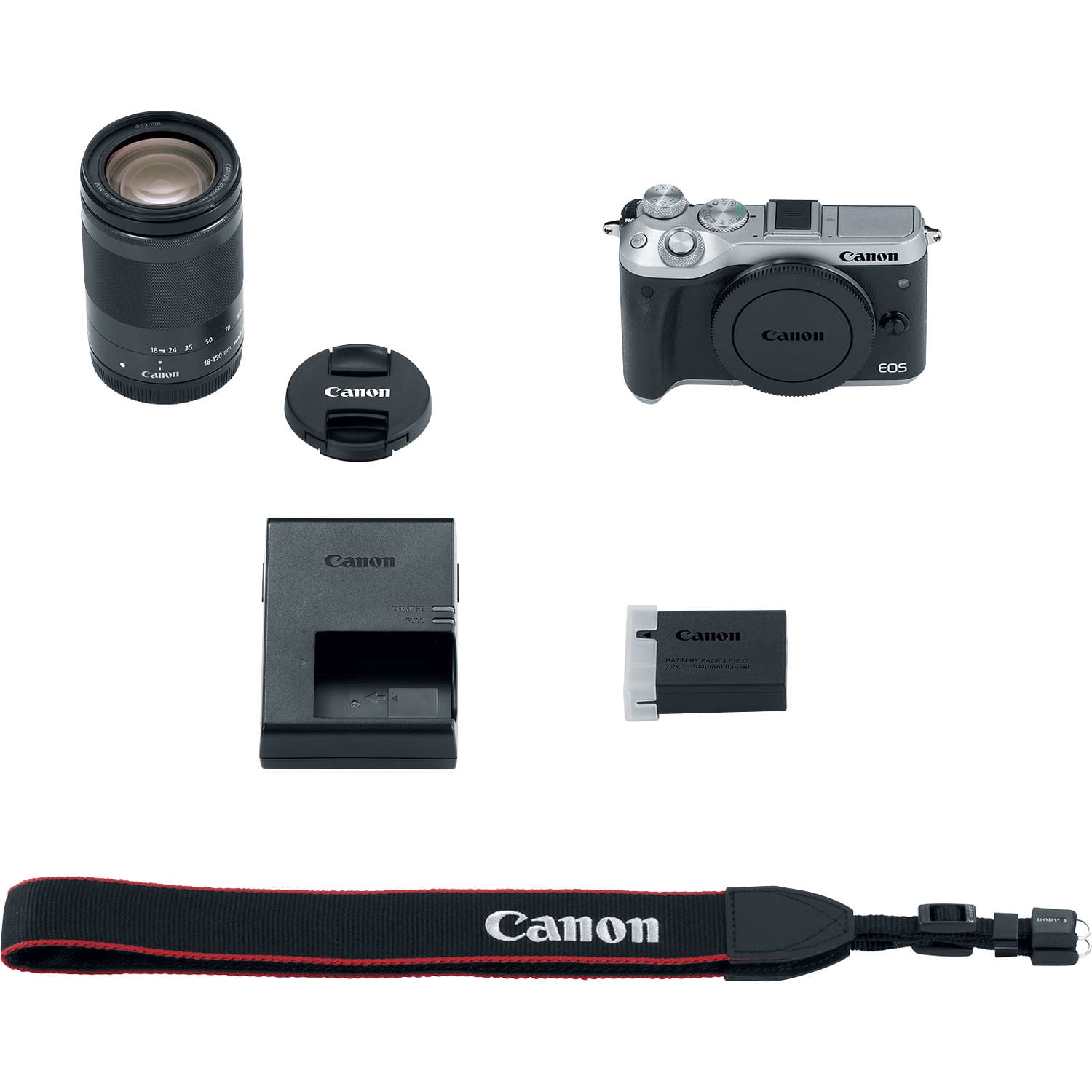 Canon EOS M6 Silver Camera 18-150mm f/3.5-6.3 IS STM Lens Kit and