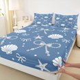 thumbnail image 3 of Manfei 3D Cartoon Shell Print Fitted Sheet Full,Ribbon Dreamy Bowtie Bed Set,3pcs,1 Fitted Sheet and 2 Pillowcases, 3 of 6