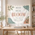 thumbnail image 5 of Rest Heal Bloom Typography with Green Leaves, Calming Watercolor Style for Motivational Decor Lovers, Wall Art, Thank You Gift, Tapestry Wall Hanging for Bedroom and Dorm, 5 of 7
