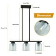 thumbnail image 5 of Depuley 3-Light Industrial Pendant Light Fixture with Glass Shade, 5 of 8