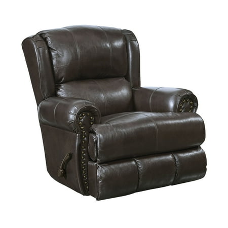 - Catnapper Duncan Top Grain Leather Touch Deluxe Glider Recliner in Chocolate