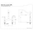 thumbnail image 2 of Kingston Brass KS1178PL Heritage Bridge Kitchen Faucet, Brushed Nickel, 2 of 2