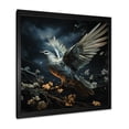 thumbnail image 2 of Designart "White Dove in Blue Harmony" Animals Framed Wall Art Decor - Modern Blue Dove Living Room Framed Canvas Art, 2 of 6