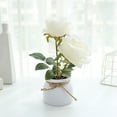 thumbnail image 3 of Visland 27 cm Artificial Plastic Fabric Bright Hydrangea Home Bouquet, 3 of 5