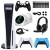 Sony PlayStation 5 Core with Extra Blue Dualsense Controller and Accessories Kit (PS5, PlayStation Disc Version)