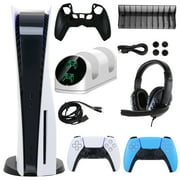 Sony PlayStation 5 Core with Extra Blue Dualsense Controller and Accessories Kit (PS5, PlayStation Disc Version)