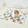 thumbnail image 2 of White Cartoon Dinosaurs Pattern Blanket,Comfortable Soft Flannel Throw Blanket,All Season,Warm Lightweight Blankets for Sofa Bed Couch Living Room Chair,30"x40", 2 of 4