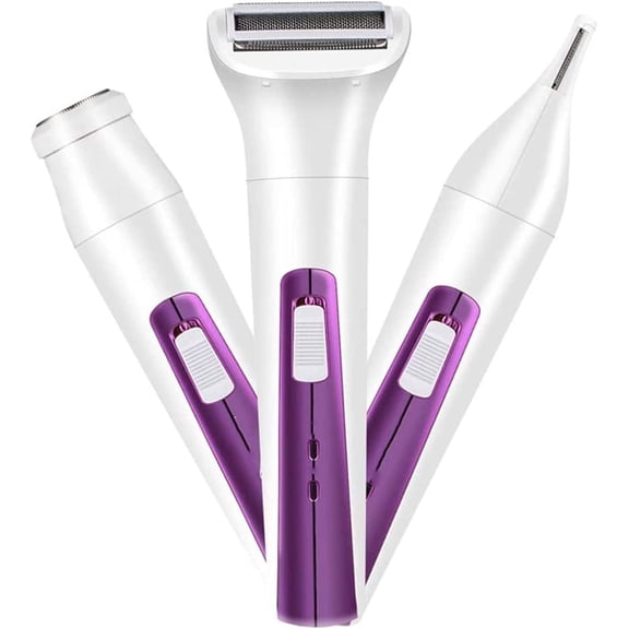 RKXQT Epilator, Three-in- One Hair Removal for Women, Wet& Dry, Womens Shaver & Trimmer, Cordless, Rechargeable,The Safety has a Beautiful, Low Noise Design