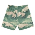 thumbnail image 7 of FORMRS Boys Swim Trunks Quick Dry Mesh Liner Boardshorts Sizes XS-XL, Green Wave Pattern, 7 of 7