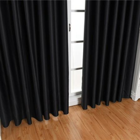 Blackout Curtains Thermal Insulating, Black Leather Curtains