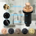 thumbnail image 2 of Akicon Copper Garbage Disposal Air Switch Kit, Dual Outlet Sink Top Waste Disposal On/Off Push Button with Brass Cover, 2-1/2" Max Countertop Thickness, UL Listed, 2 of 5