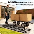 thumbnail image 4 of Outsunny Garden Wagon Cart with Removable Liner, Quick-Release Sides, Green, 4 of 10