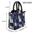 thumbnail image 2 of Single Shoulder Bag Rivet Bag 7.48×7.48×3.94in Removable Shoulder Belt Can Be Held Or Diagonal Across A Variety Of Matching Styles Plaid Fall Camo Royalblue_3, 2 of 6