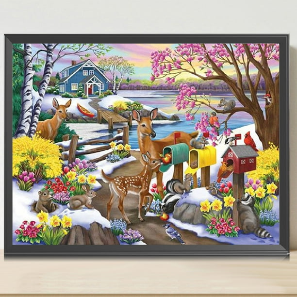 DIY 5D Diamond Painting Kit – Full Square Drill Landscape Art, 10x10 Inch – Crystal Rhinestone Cross Stitch Style Craft For Wall Decor