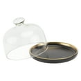 thumbnail image 4 of Miangastore 1 Set Cake Glass Cover Ceramic Tray Set Food Preservation Cover Cake Tray Set, 4 of 8