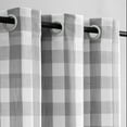 "Flowpartex Farmhouse Buffalo Check SemiSheer Curtains, Gray/White