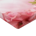 thumbnail image 2 of Ambesonne Valentine Fitted Sheet, Romantic Roses Bridal, Queen Size, Pink Coral Green, 2 of 3