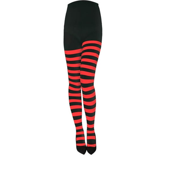 Holiday Striped Tights for Womens Xmas Tummy Control Leggings Christmas High Waist Jeggings for Party Festival