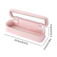 thumbnail image 6 of Women PU Makeup Brush Bag Makeup Brush Holder Bag Cosmetic Organizer Bag Large Capacity Makeup Storage Bag Transparent Portable Cosmetic Pouch Dual Zipper Travel Cosmetic Bag (Pink), 6 of 6
