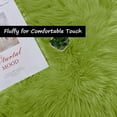 thumbnail image 4 of LAICAIW Area Rug 4x6 for Bedroom Living Dorm Room Essentials Decor Green Fluffy Soft Rug Washable Faux Fur Rug Bedside Shaggy Sheepskin Rug Rectangle, 4 of 6