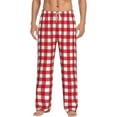 thumbnail image 2 of Lsque Red Checkboard Print Men's Pajama Pants, Lounge Pant - Comfortable Home Wear,Elastic Waistband, Stylish Design-XX-Large, 2 of 9