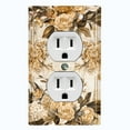 thumbnail image 1 of Metal Light Switch Plate Outlet Cover Vintage Rose Frame ROS027, 1 of 13