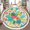 Color 2, variant on Washable Non Slip 3ft Round Rug, Whimsical Circular Butterfly Floral Pastel Colors Circle Area Rugs with Tassels Carpet for Nursery Bedroom Living Room Playroom Tent Rug Tent Castle