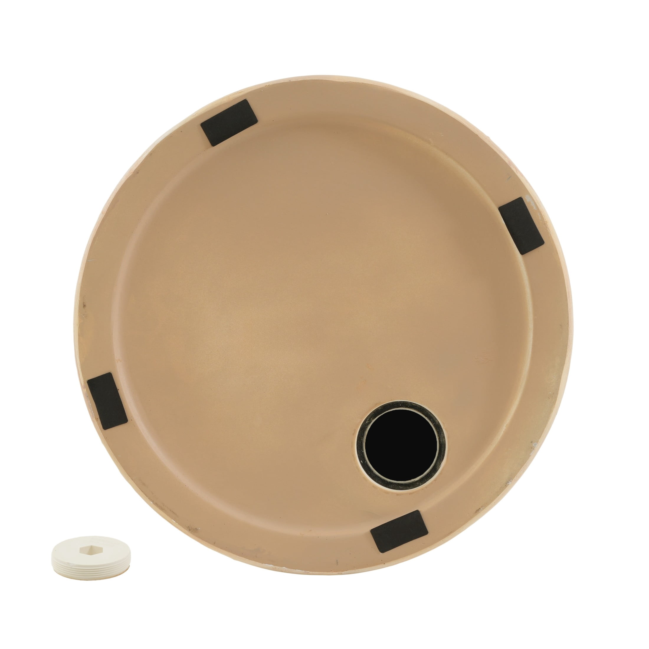Christopher Knight Home Outdoor Hourglass MGO Umbrella Base Side Table, Sand Fillable, Beige