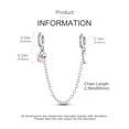 thumbnail image 3 of MULA 925 Sterling Silver Stopper Safety Chain for Bracelets Cute Pet Paw Charms DIY Gifts for Women, 3 of 5