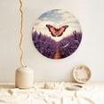 thumbnail image 5 of Balery Butterfly Over Lavender Print Bone China Decorative Plate Ceramic Dinner Plates Art Crafts with Display Stand-8in, 5 of 6