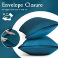 thumbnail image 3 of LIFCOM Satin Pillowcase with Envelope Closure,Body, Teal,（1 Count）, 3 of 6