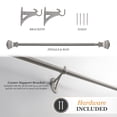 thumbnail image 6 of Kenney® Milton 5/8" Fast Fit? Easy Install Decorative Window Curtain Rod, 36-66", Pewter, 6 of 11