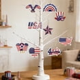 thumbnail image 6 of erdimoy 9-Piece Patriotic Wooden Ornaments Set, USA Flag & Bald Eagle Hanging Decor, 4th of July Tree & Home Decor, 3.15in Size, 6 of 6