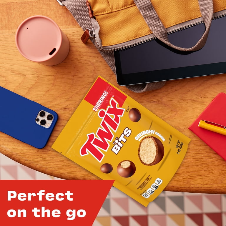 Twix Bits Poppable Milk Chocolatey Crunchy Cookie Candy, Sharing