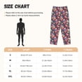 thumbnail image 2 of Salouo Skull Blue Flower Print Women's Pajama Pants Casual Loose Sweatpants PJs Flowy Pants Drawstring Palazzo for Women Wide Leg Pants Lounge Pajama -XX-Large, 2 of 8