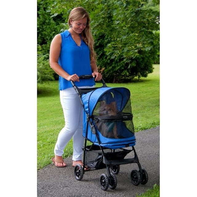 Pet Gear PG8100NZSP Happy Trails No-Zip Pet Stroller, Sapphire