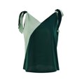 thumbnail image 2 of Sunloudy Mujeres Casual Tank Tops, Color-Contrast V-Cuello Sin Mangas Vendaje Chaleco Tops, Verde Sunloudy S M L XL, 2 of 9