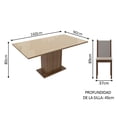 thumbnail image 3 of Juego de Comedor Madesa Moscou Plus Mesa y 6 Sillas MCS Beige, 3 of 9
