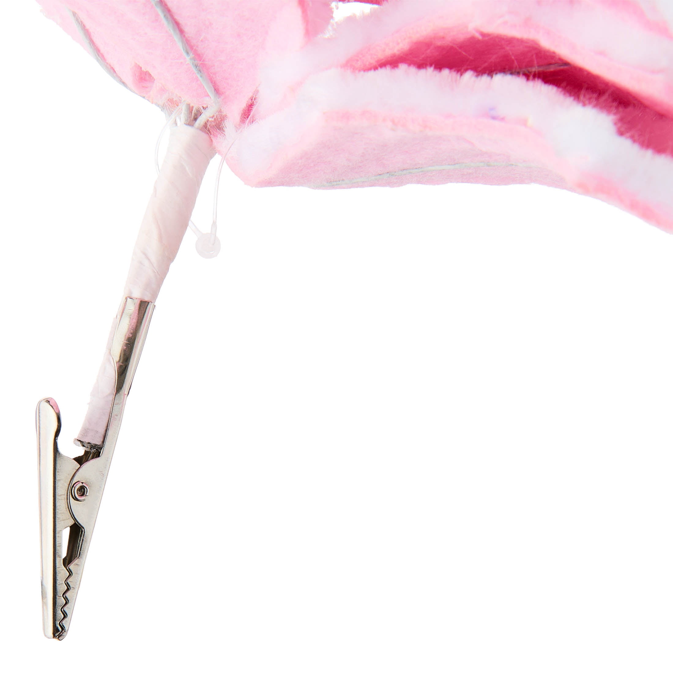 Deluxe Candy Pink Poinsettia Christmas Clip Ornament, 12", by Holiday Time