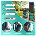 thumbnail image 2 of Arcticwind Colorful Collapsible Water Bottle, BPA-Free Silicone 17oz Travel Bottle with Handle & Carabiner, Portable Leak-Proof Sports Bottle for Camping, Hiking, Cycling - Reusable & Compact, 2 of 5