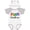 White & Heather w/ Ears, variant on Inktastic Merry Christmas Rainbow Holiday Lights Boys or Girls Baby Bodysuit