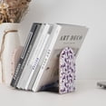 thumbnail image 4 of Pofeuu Violets Flowers Print Large Bookend Hold Heavy Books- Wood Bookends for Heavy Books Heavy Duty Book Ends Wood Bookends for Office Desk Non-Skid, 4 of 7
