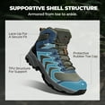 thumbnail image 5 of NORTIV 8 Men's Waterproof Hiking Boots with Arch Support, Slip-Resistant Rubber Sole, Lightweight Trekking Boots for Outdoor Adventures, 5 of 8